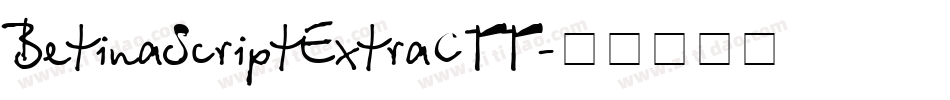 BetinaScriptExtraCTT字体转换
