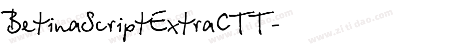 BetinaScriptExtraCTT字体转换