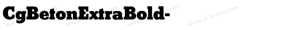 CgBetonExtraBold字体转换