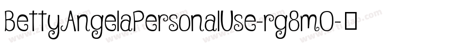 BettyAngelaPersonalUse-rg8mO字体转换