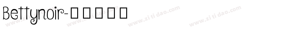 Bettynoir字体转换