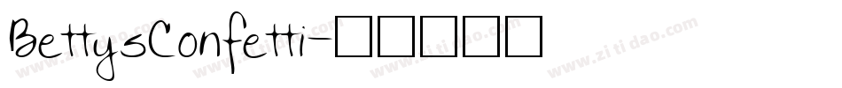 BettysConfetti字体转换