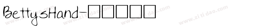 BettysHand字体转换