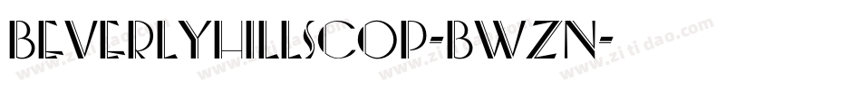 BeverlyHillsCop-BWzn字体转换
