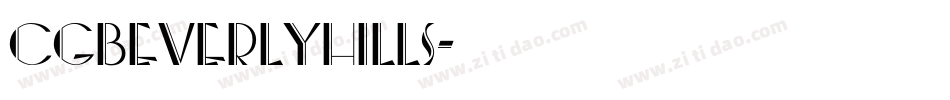 CgBeverlyHills字体转换