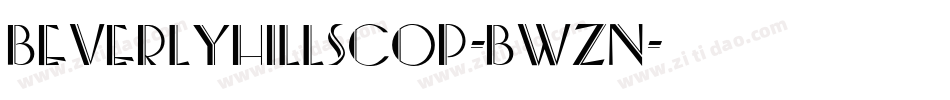 BeverlyHillsCop-BWzn字体转换