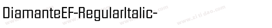 DiamanteEF-RegularItalic字体转换