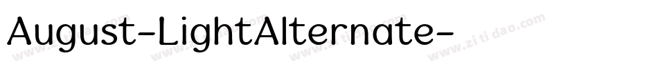 August-LightAlternate字体转换