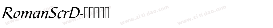 RomanScrD字体转换