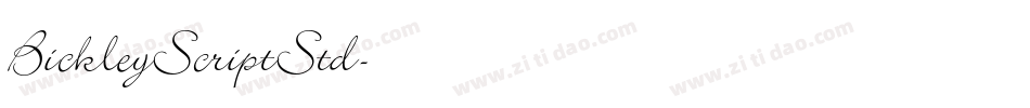 BickleyScriptStd字体转换