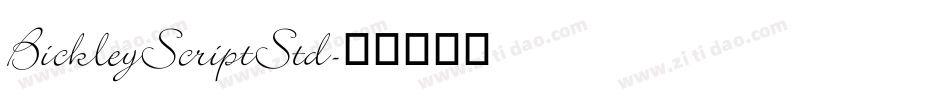 BickleyScriptStd字体转换