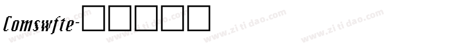 Comswfte字体转换