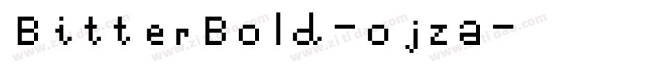 BitterBold-ojza字体转换