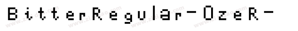 BitterRegular-0zeR字体转换