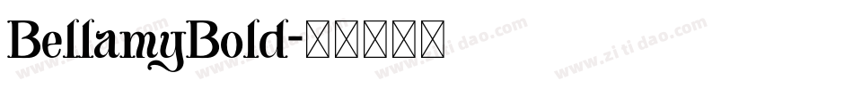 BellamyBold字体转换