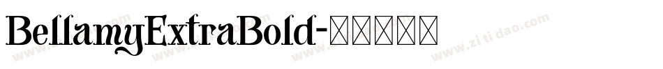 BellamyExtraBold字体转换