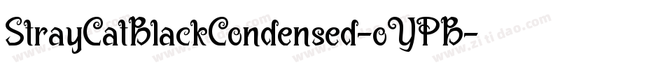 StrayCatBlackCondensed-oYPB字体转换