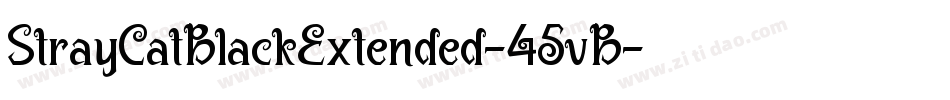 StrayCatBlackExtended-45vB字体转换
