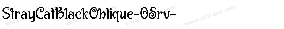 StrayCatBlackOblique-05rv字体转换