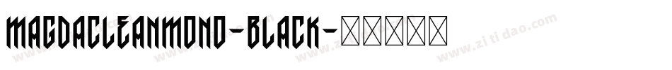 MagdaCleanMono-Black字体转换