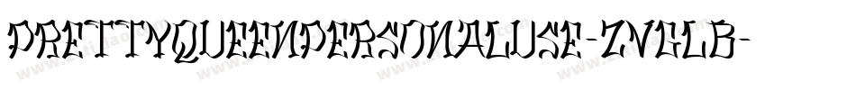 PrettyQueenPersonalUse-ZVGLB字体转换