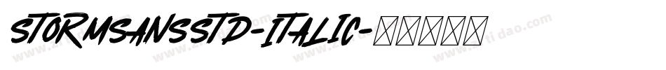 StormSansStd-Italic字体转换