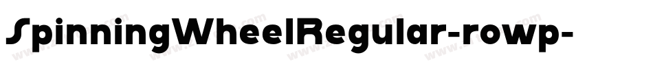 SpinningWheelRegular-rowp字体转换