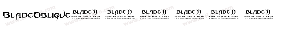 BladeOblique字体转换