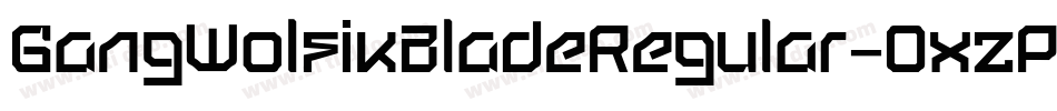 GangWolfikBladeRegular-OxzP字体转换