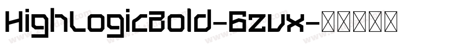 HighLogicBold-6zvx字体转换