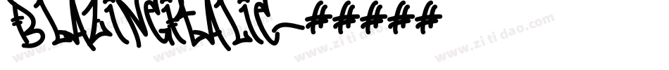 BlazingItalic字体转换