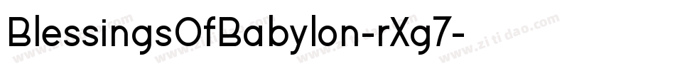BlessingsOfBabylon-rXg7字体转换