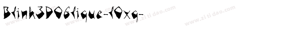 Blink3DOblique-lOxq字体转换