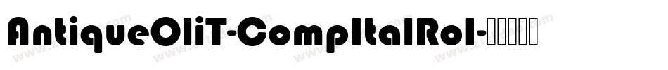 AntiqueOliT-CompItalRo1字体转换