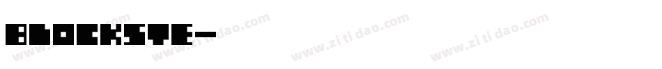 blockste字体转换