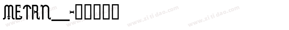 METRN___字体转换