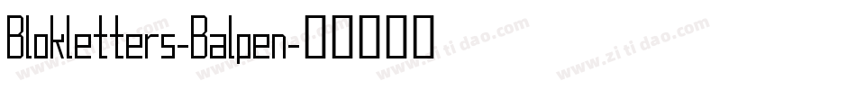 Blokletters-Balpen字体转换