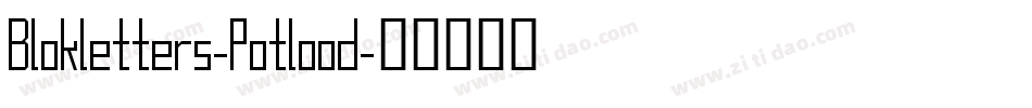 Blokletters-Potlood字体转换
