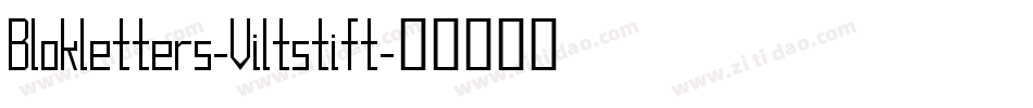 Blokletters-Viltstift字体转换