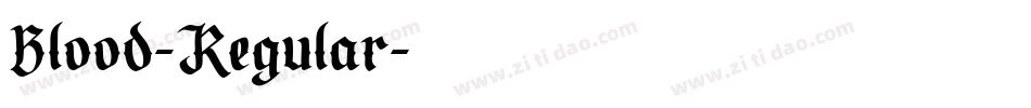 Blood-Regular字体转换
