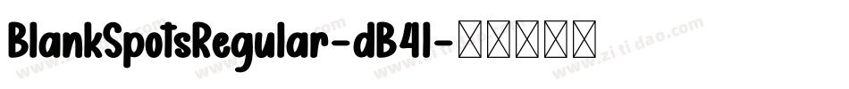 BlankSpotsRegular-dB4l字体转换