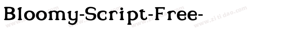 Bloomy-Script-Free字体转换