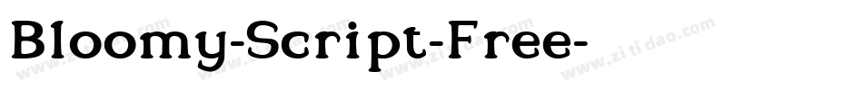 Bloomy-Script-Free字体转换