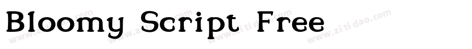 Bloomy-Script-Free字体转换