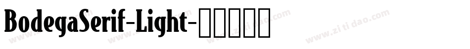 BodegaSerif-Light字体转换