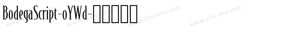 BodegaScript-oYWd字体转换