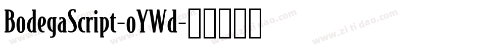 BodegaScript-oYWd字体转换