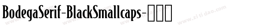 BodegaSerif-BlackSmallcaps字体转换