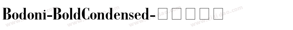 Bodoni-BoldCondensed字体转换