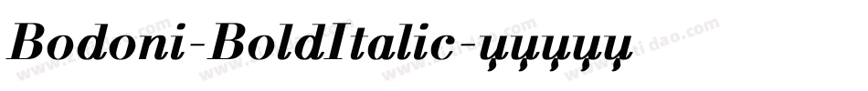 Bodoni-BoldItalic字体转换